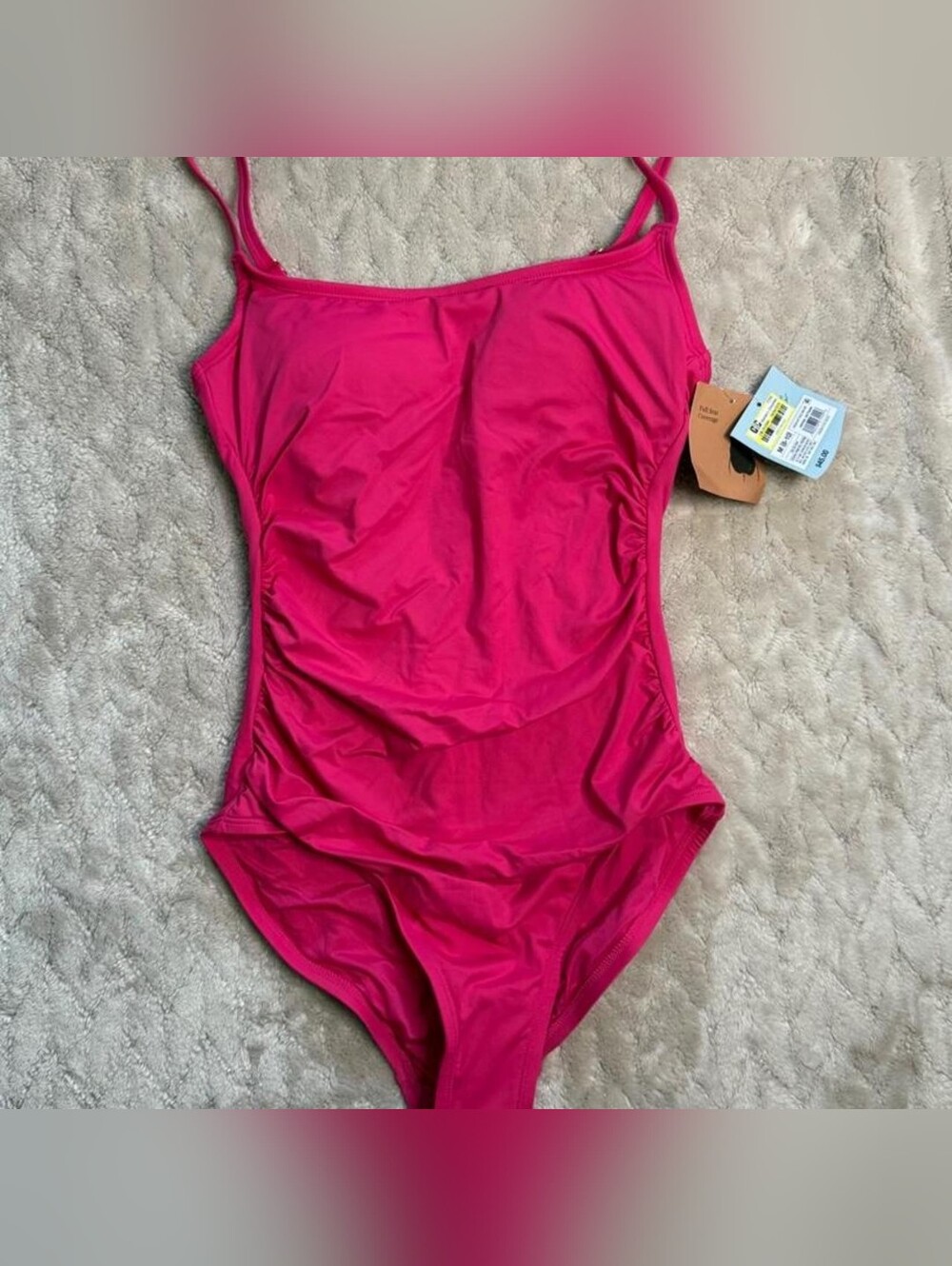 Old Navy Girls Hot Pink One-Piece Swimsuit with Slim Straps